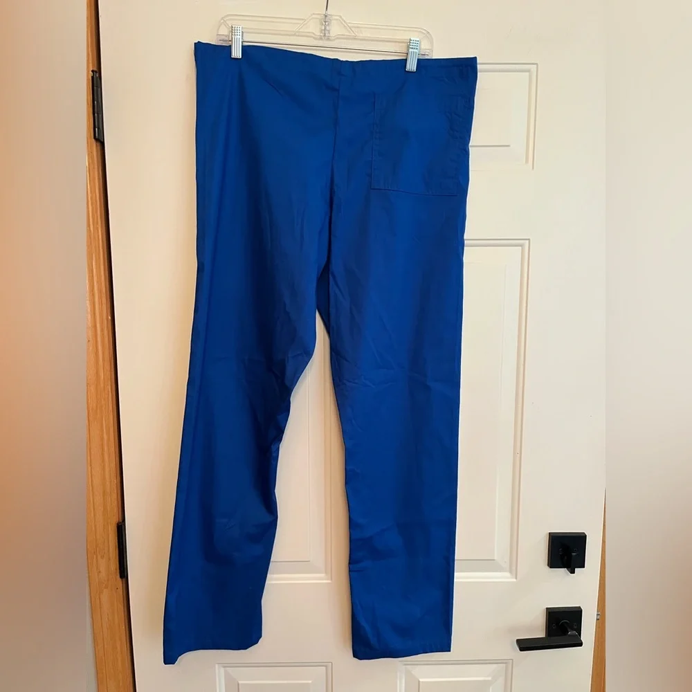 New Harriton blue adult scrub lab medical pants with drawstring waist.Size small - Picture 2 of 9